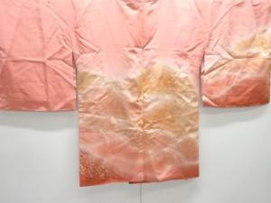未使用品　草花模様絵羽道行コート